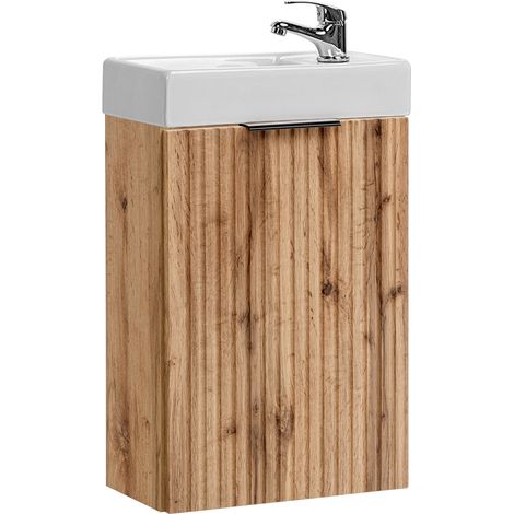 Mueble lavamanos 40cm 1 puerta Adriel Madera (1/4)