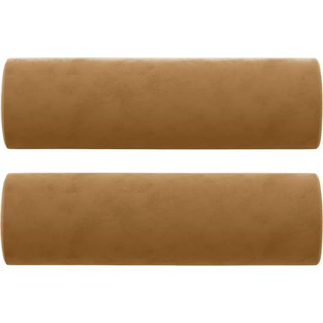 Maison Exclusive - Coussins décoratifs lot de 2 Marron Ø15x50 cm Velours