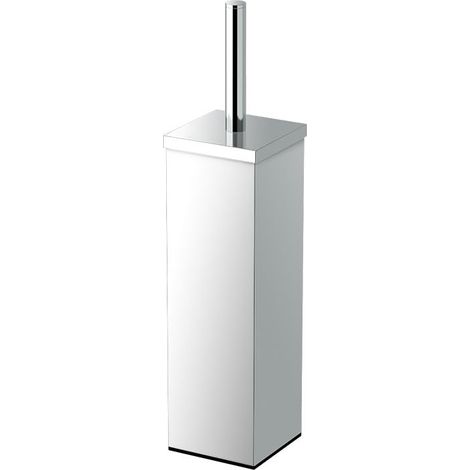 Elegante quadratische Toilettenbürste aus Chrom