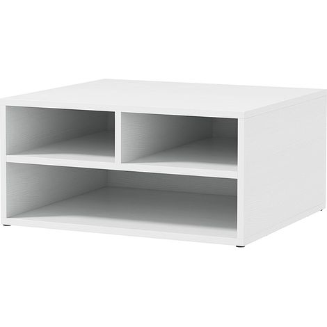 Organizador de escritorio soporte para impresora 47 x 40 x 22.5 cm compacto 3 compartimentos elegante de tablero de partículas blanco 210006394 (1/5)