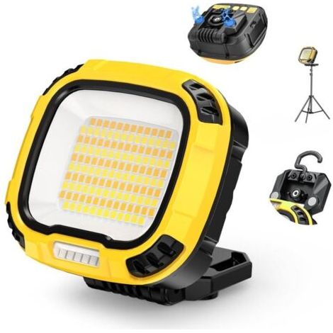 Lampe de travail LED 1200 lumens, lampe COB étanche, adaptée aux ateliers, garages, à l'extérieur et aux situations d'urgence. (1/4)