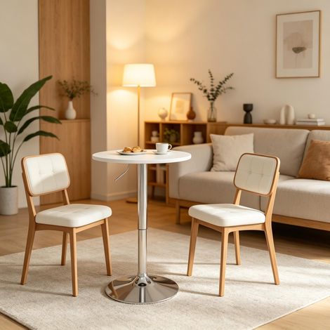 Mesa de jantar elegante estilo moderno Kérian, mesa estável prática, decoração ideal para sala jantar e reuniões entre amigos (1/5)