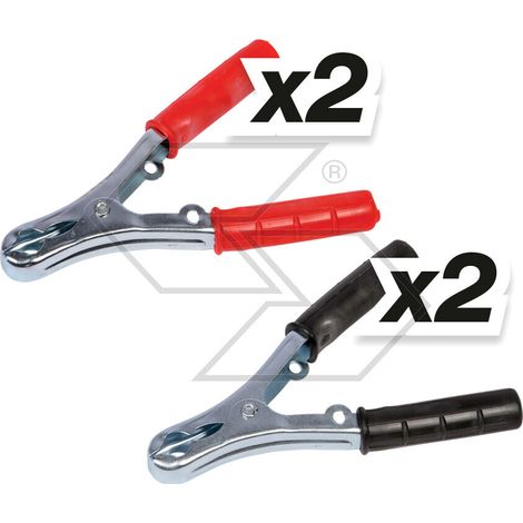 Kit 4 pinze per cavi caricabatteria 2 rosse 2 nere 40 A A28240