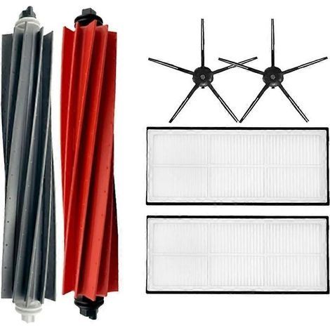 Accessoires compatibles avec les balayeuses Roborock S8, S8 Plus, S8+ et S8 Pro : rouleau, brosse principale, filtre HEPA, brosse latérale et chiffon de nettoyage. (1/5)