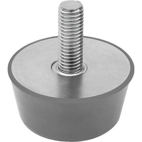 KIPP Gummipuffer konisch Außengewinde M12x37 Edelstahl A4 1.4401 (1/3)