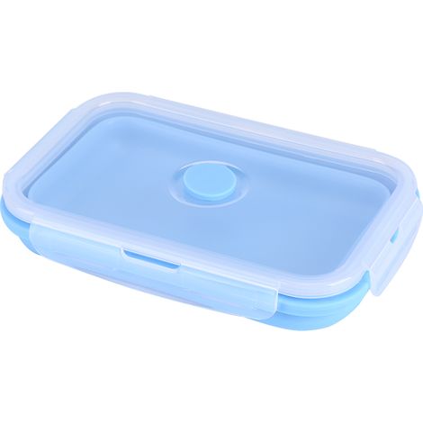 Faltbarer Silikon-Vorratsbehälter (800 ml), tragbar, blau (1/5)