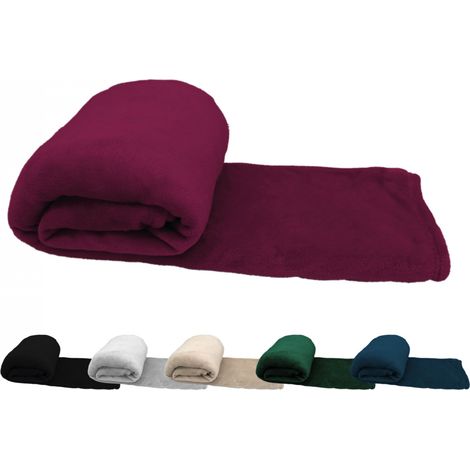 Plaid polaire ultra doux 220 x 240 cm en flanelle – 240 GSM – Pour canapé, lit, voiture – Lavable en machine à 30° – Vivezen