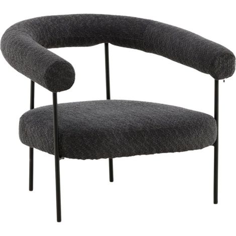 Fauteuil Arrondi "Hokasen X Josefin" 88cm Gris Foncé (1/5)
