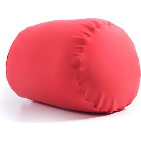 Pouf Repose Pieds Intérieur, Déhoussable, Salon, Chambre, Tissu Stretch élastique, Rouge BiG52 (1/5)