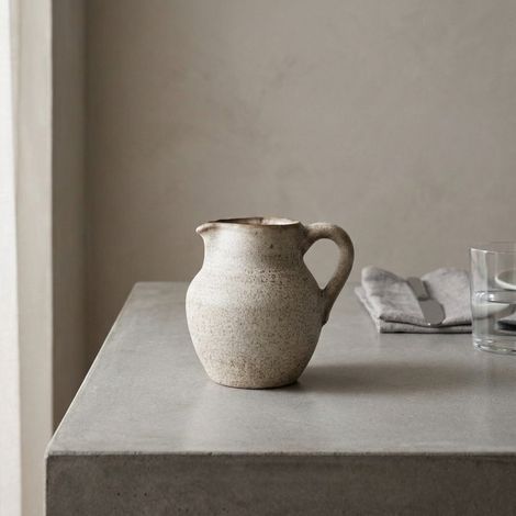 Neutral Speckled Rustic Decorative Jug - V2 (1/2)