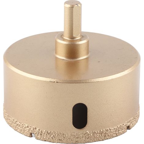 Trépan diamanté acier carbure ouvre-trou carrelage porcelaine verre tige triangulaire 75mm (1/5)