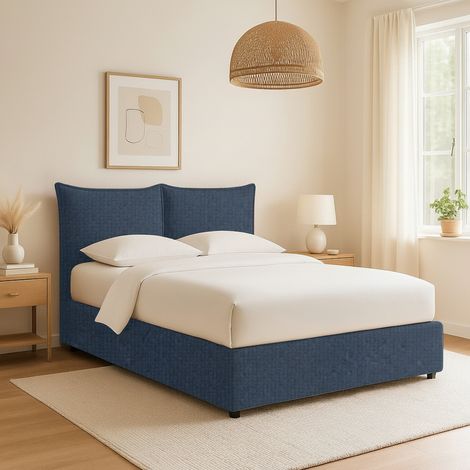 Letto Singolo Newquay, Sfoderabile, Contenitore Made in Italy, blu (1/5)