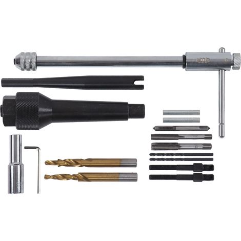 Kit démontage bougies 10mm et 8mm abîmées, 16 pièces, outillage extraction filetage endommagé, coffret réparation allumage moteur (1/5)