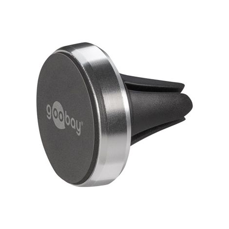 Goobay  Soporte para coche  Diseño metálico fino  Diseñado para móviles  Negro, plateado (1/5)