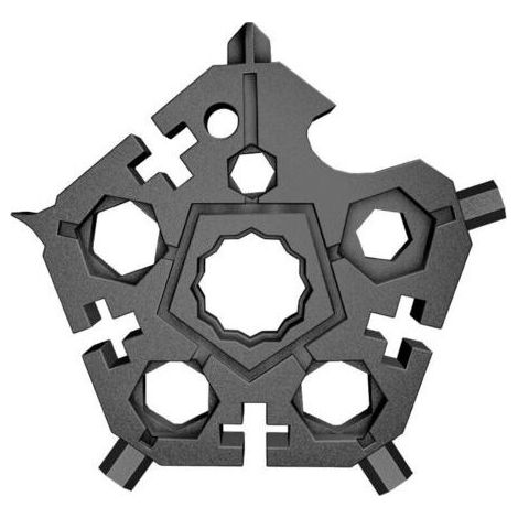 Outil Multifonction Flocon de Neige 23 en 1, Outil Flocon de Neige, Outil Tout Puissant en Acier Inoxydable Portatif, Portable Neige Outil Porte-Clés Tournevis, pour Voyages en Plein Air Adventure(Noi (1/5)