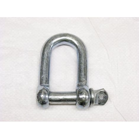 x1 6MM Galvanised Commercial Dee Shackle - Chain Connector Caravan Tether (1/2)