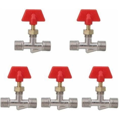 Compressor Accessory5 Pcs Valve Air Compressor Needle Valve 1/4in Float Ball Valve Structure Replacement Parts Air Compressor Hose (1/5)