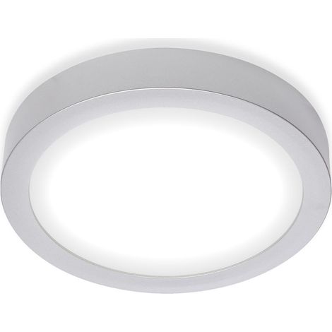 LED Aufbauleuchte Deckenlampe 16,5W chrom Kunststoff 4000 K Ø22,5cm Briloner