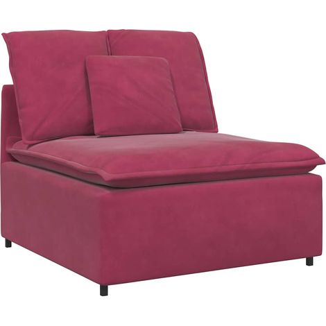 Modulo Centrale Divano Modulare con Cuscini Rosso Vino 100 cm vidaXL (1/5)