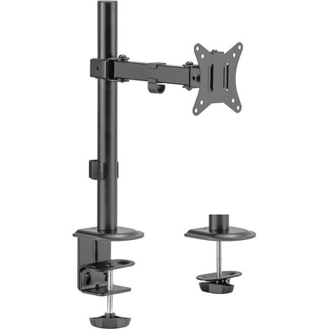 Soporte de escritorio para monitor LCD LED Maclean MC-572N, brazo único VESA 75x75 100x100, 17-32", 9 kg, ajustable (1/5)
