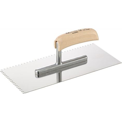 Cazzuola 280x130mm Denté 4x4mm inossidabile Fortis