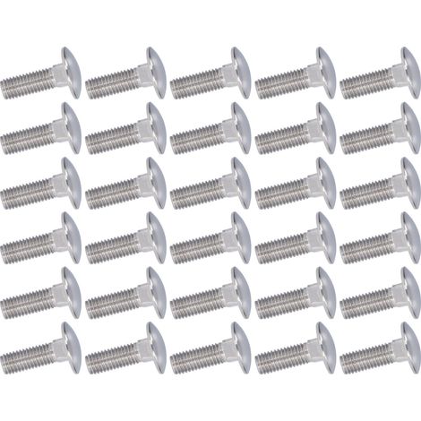 Lot de 30 vis à tête ronde à col carré Inox A2-70 pour machines M10x30 (1/5)