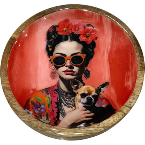 Signes Grimalt Plato Cocina  Plato Mujer Flores S Cajas Y Bandejas Rojo 15x15x3cm 37815