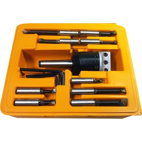 Multirex – Tête à aléser manuelle ø50 – Alésage de 12 à 130 mm – Cône Morse 3 – Livrée avec 9 outils carbure – Coffret inclus