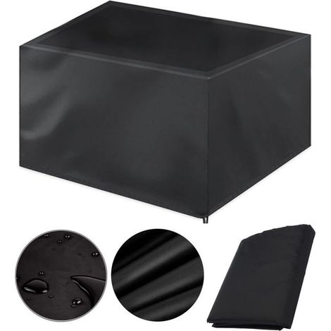 Table de Jardin 115x115x74cm Housse Salon de Jardin Imperméable Résistance Anti-UV Bâche Salon de Jardin Housses Protection Mobilier Bache Table Jardin Exterieur (115x115x75cm) (1/4)