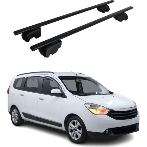 Barres de toit transversales pour dacia lodgy 2012 2023 fer noir abe