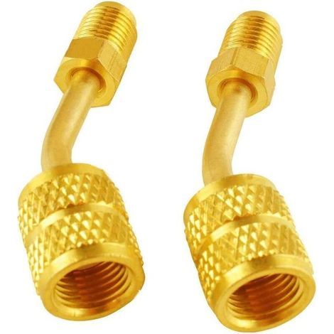 Set mit 2 R410a-Adaptern für Mini-Splittersysteme, 5/16"-Schnellkupplungen (weiblich), 1/4"-Schnellkupplungen (männlich) (1/5)