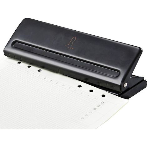 Perforatrice industrielle à 6 trous pour classeurs, avec espacement réglable, pour magazines et documents. (1/5)