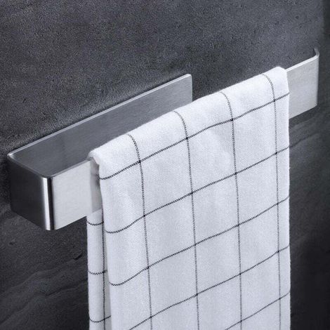 Portasciugamani da 23 cm - Portasciugamani autoadesivo, anello portasciugamani aperto per bagno, acciaio inossidabile (non è necessaria la foratura) (1/4)