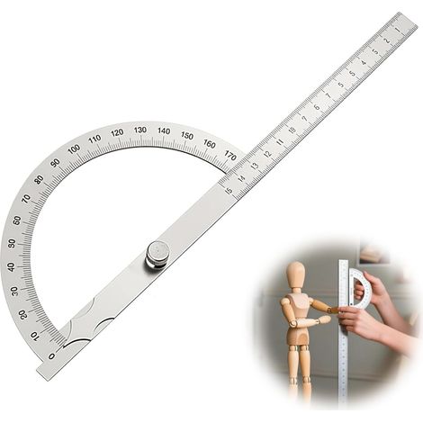 Rapporteur D'angle Numerique, Fausse Equerre, L Equerre, Fabriqué en Acier Inoxydable, 0-180°, 15cm Portable, Adapté à La Production de Bricolage (1/5)