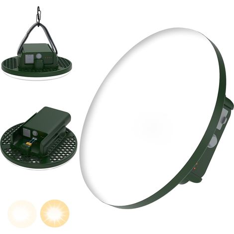 16500mAh Rechargeable Camping Lamp & 2-in-1 Power Bank, LED Camping Lamp with Warm & Cool Light, Stepless Brightness Adjustment, Camping Lantern with Hook Cord & Carabiner