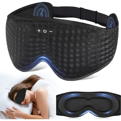 Schlafmaske mit Bluetooth 5.4-Kopfhörern und 10 Stunden Akkulaufzeit. Ideal für Reisen, Nickerchen und Seitenschläfer. (1/3)