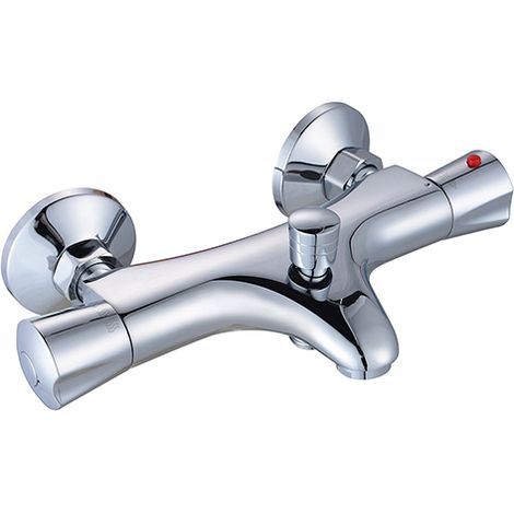 Edouard Rousseau – Mitigeur Thermostatique Bain-Douche THERMOSUR Chromé – Certifié NF – Cartouche Thermostatique – Inverseur Intégré – Anti-Brûlure (1/2)