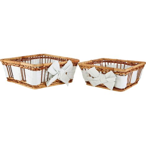 Premier Housewares Natural Fern with Lining Baskets - Set of 2 (1/5)