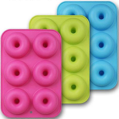 Silikonformen zum Backen von Donuts (Stücke) Grün, Rosa, Blau (1/5)