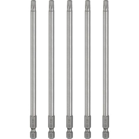 5pcs Embout Tournevis T30 Tête Torx Douille Hexagonale 1/4" (1/5)