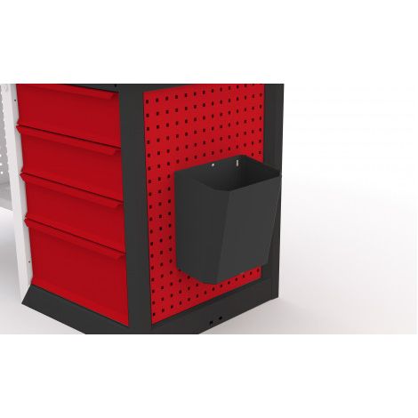 Bac de rangement SAM Noir, Rouge en Acier Portable ( Prix pour 1 )