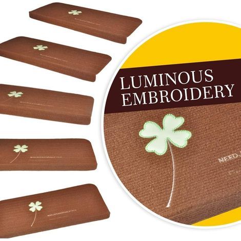 Paquet de 5, Tapis Lumineux marches d'escalier Tapis Auto-adhésifs Lumineux Escalier Mats sans Colle PVC Anti-dérapant Sol Auto-Adhésif Colle Antidérapant Plancher Protecteur (1/5)