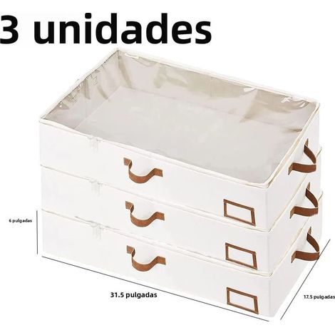 Boîte de rangement pliable pour vêtements, Organisateur multi-usages avec cadre résistant et tissu épais, Rangement pour lit (1/5)