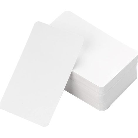 100 leere weiße Visitenkarten, Notizkarten aus Kraftpapier, Lernkarten, leere Etiketten aus Kraftpapier D (1/5)