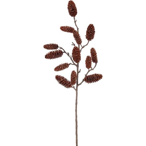 Gasper – Branche avec cônes d'épicéa artificielle – Marron foncé, 66 cm (1/2)