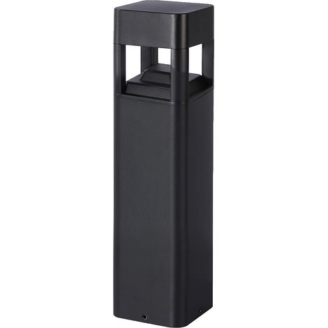 Borne jardin LED noire carrée 40cm 10W Foleda Italux