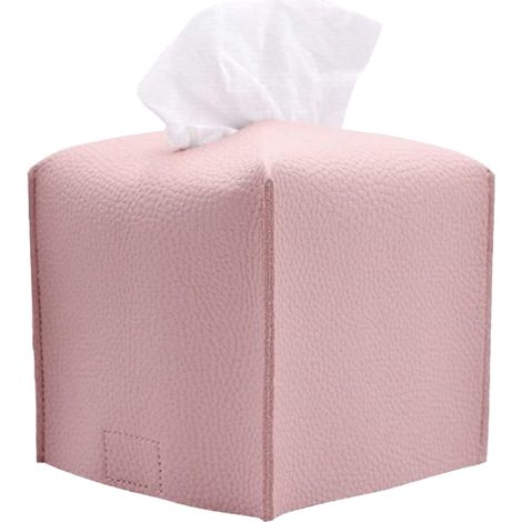 Soporte Para Caja De Pañuelos - Cuadrado - Cuero Sintético Pu - Para Mesa De Centro O Escritorio - 1 Unidad (1/5)