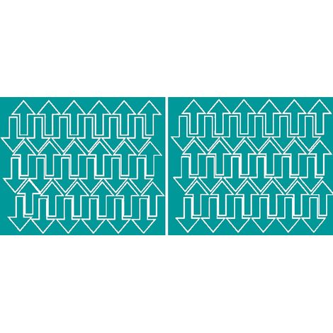 Adesivi a forma di freccia 5x3 cm, 72 pezzi, turchesi, lucidi
