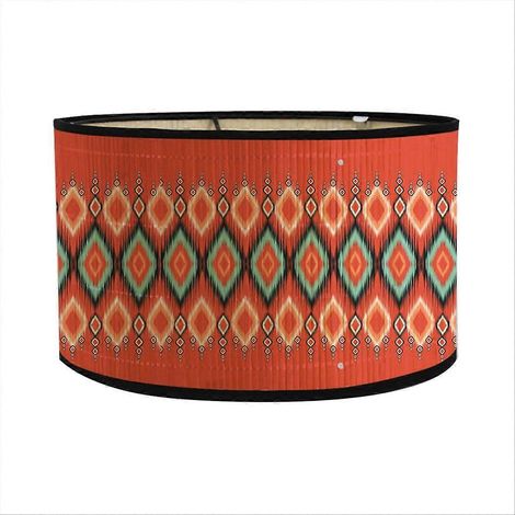 Ovaler bedruckter Lampenschirm 30x30x20cm im Vintage-Stil G (1/5)