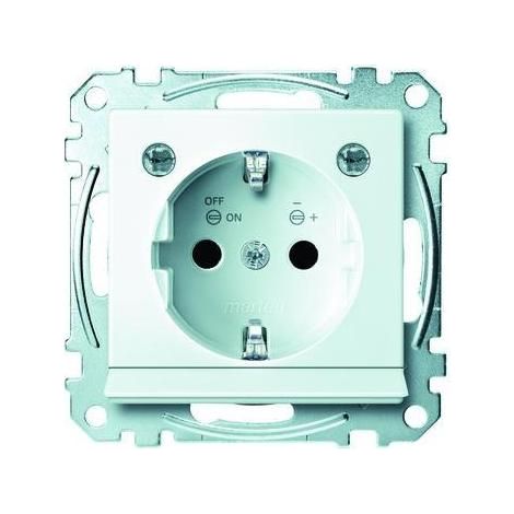 Merten Steckdose 1-fach polarweiß glänzend UP mit OL System M MEG2304-0319 mit BS IP20 (1/5)